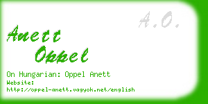 anett oppel business card